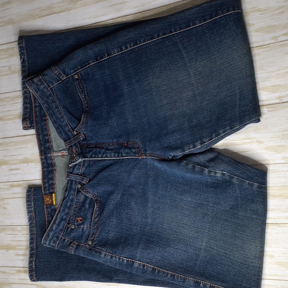 Aura Women's Western Bootcut Blue Jeans Size 8 Short WUT74TD - Picture 2 of 16